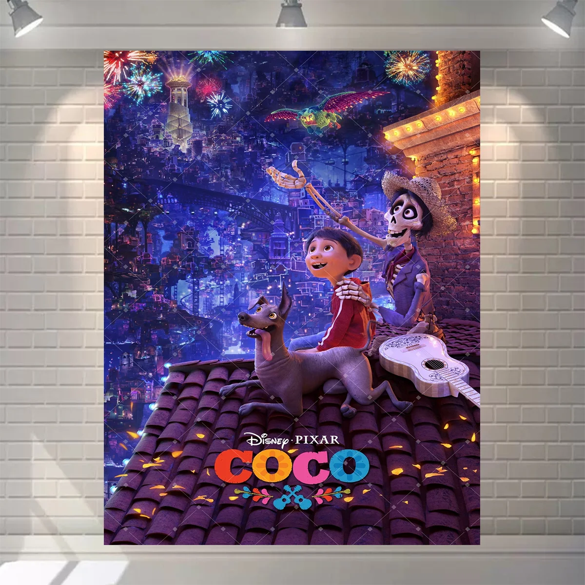 Cartoon Coco Geburtstagshintergrund Kindergeburtstags-Partydekoration Mexikanisches Tag-des-Todes-Thema Dekor Banner Fotoshooting-Requisiten – Detail 10