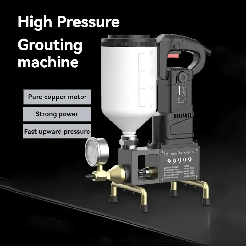 High Pressure Waterproof Grouting Machine Injection Pump for Epoxy Polyurethane Grout Leakage Repair Tool