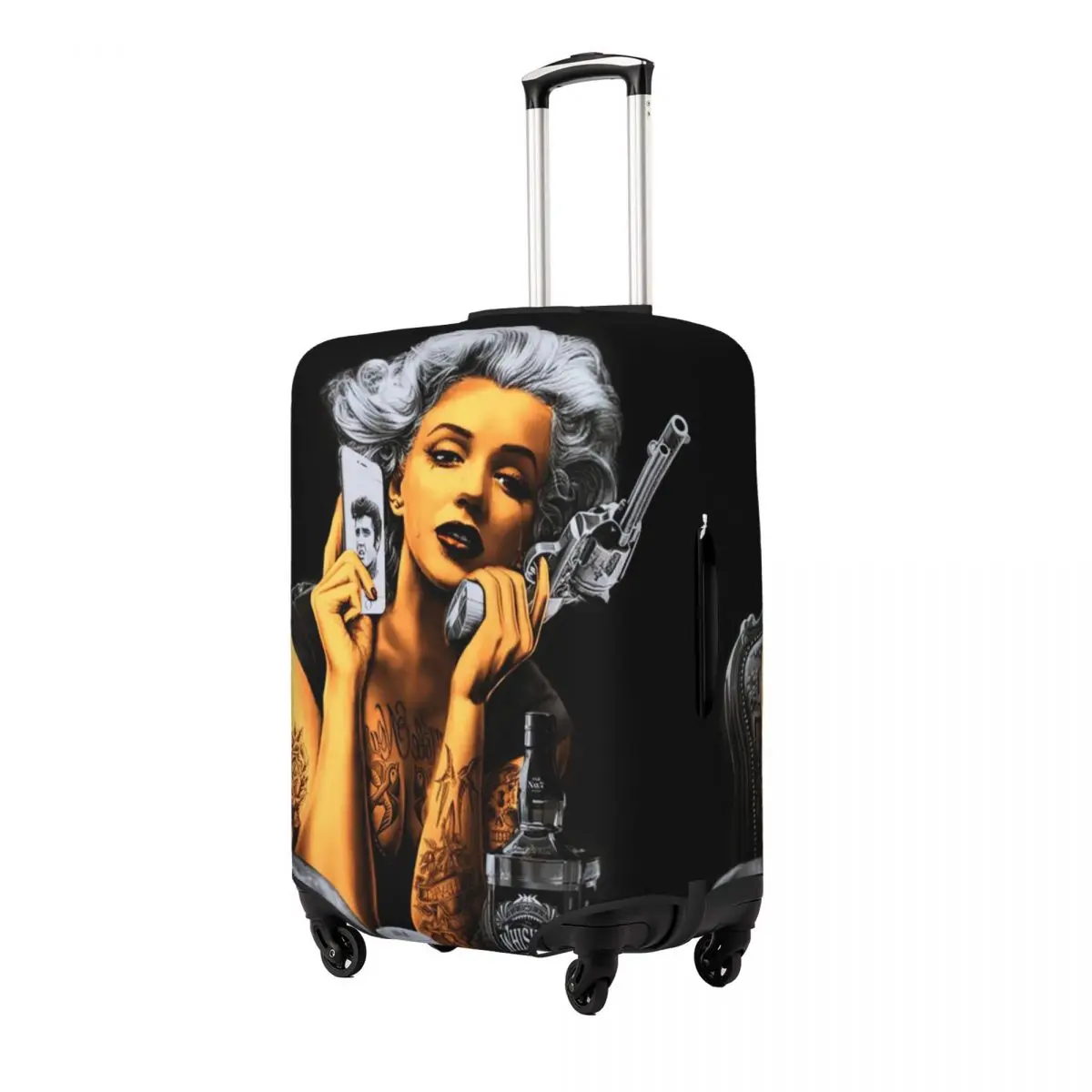 Lustige Marilyn Monroe Print Gepäcks chutz Staubs chutz hüllen elastisch wasserdicht 18-32 Zoll Koffer abdeckung Reise zubehör