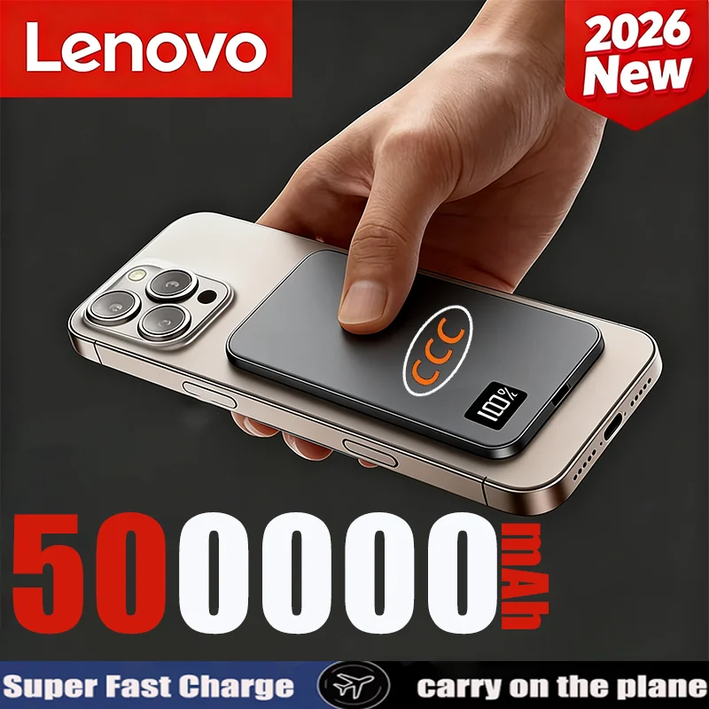 

Беспроводной внешний аккумулятор ViVO 500000 мАч с магнитной зарядкой, ультратонкий, для быстрой зарядки, для Xiaomi iPhone, новинка 2026 года
