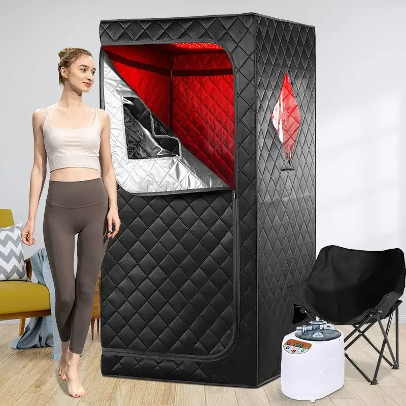 Infrared sweat steaming box whole body household space capsule sauna room steam fumigation bucket sweating bath box machine