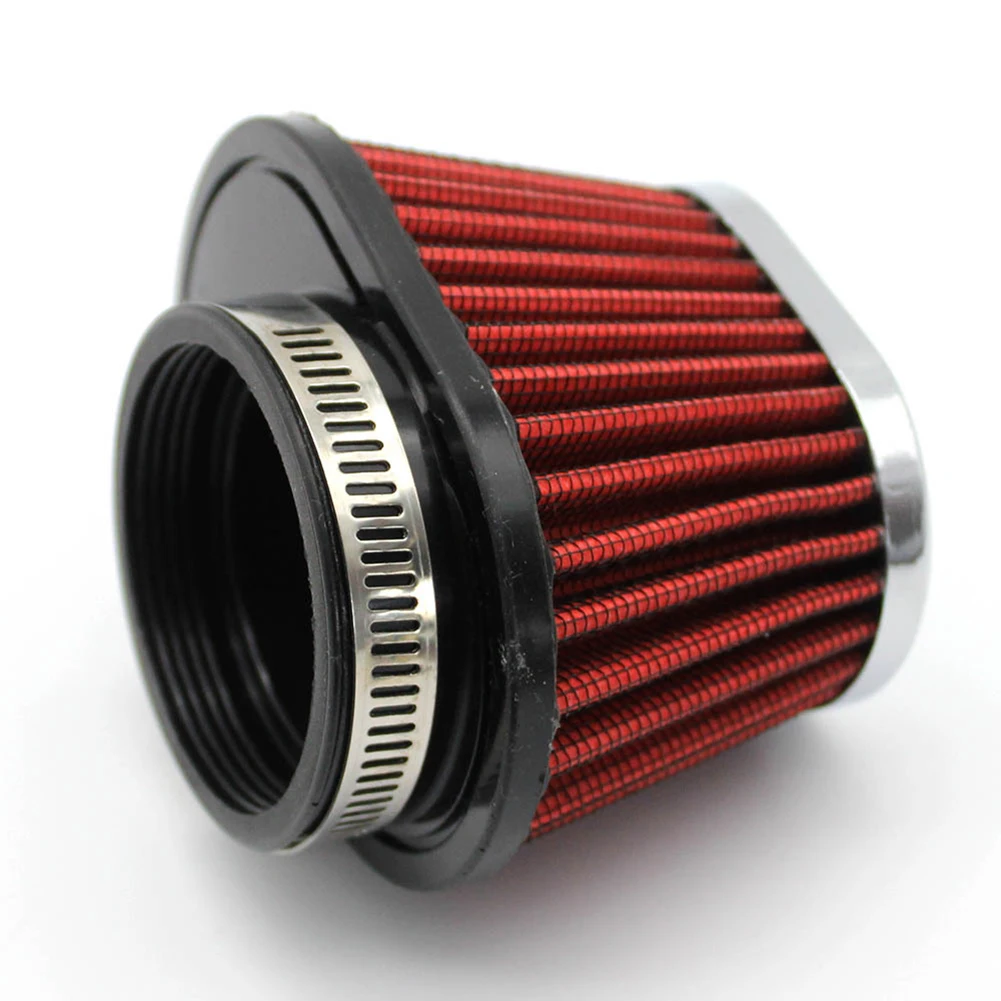 Air Filter Clean Air Stainless Steel Red Red Stainless Steel ATV Bike Carburetor Intake Air Filter Pod Cleaner