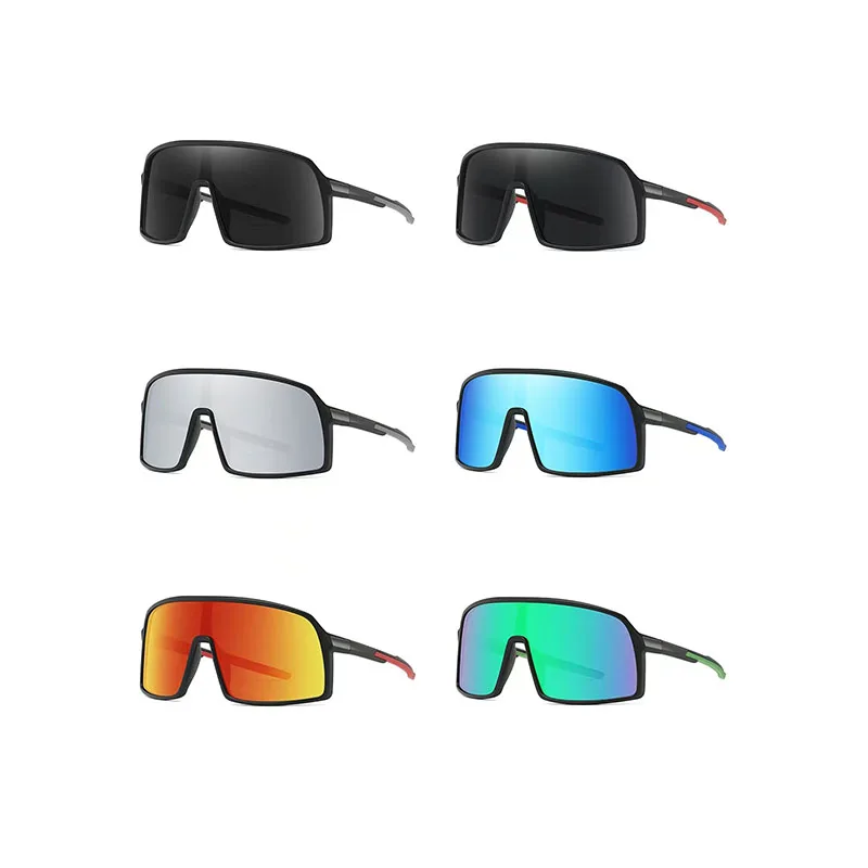 New Men\'s Polarized Sunglasses Men\'s Large Frame Joined Body Square Sun Glasses Outdoor Sports And Cycling Fashion Eyewear UV400