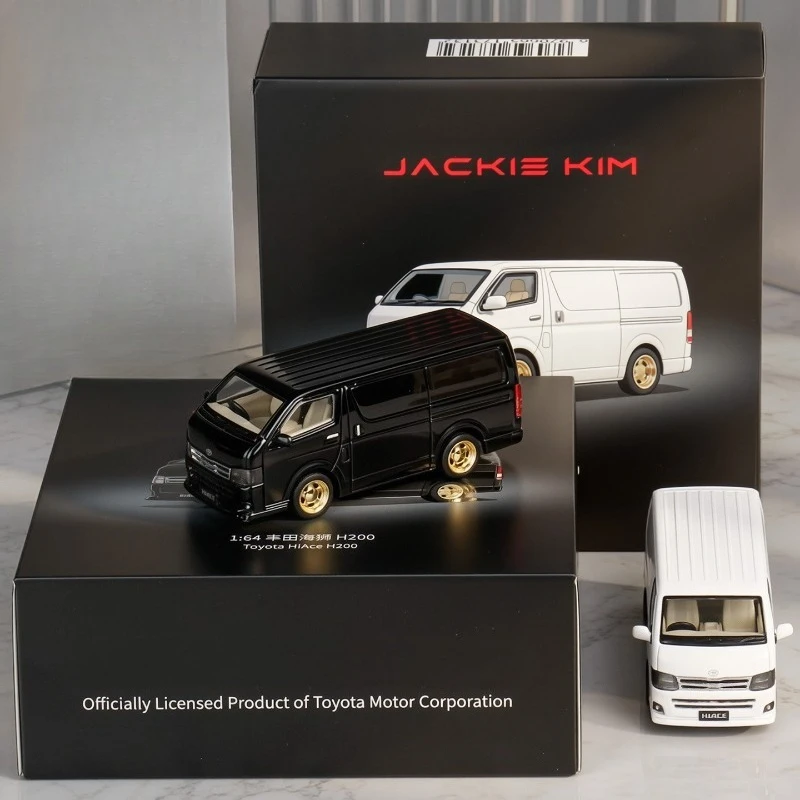JKM 1:64 Officially Licensed HiAce H200 Fifth Generation Alloy Van Model Diecast Car Toy Collection Ornament Miniature Voiture
