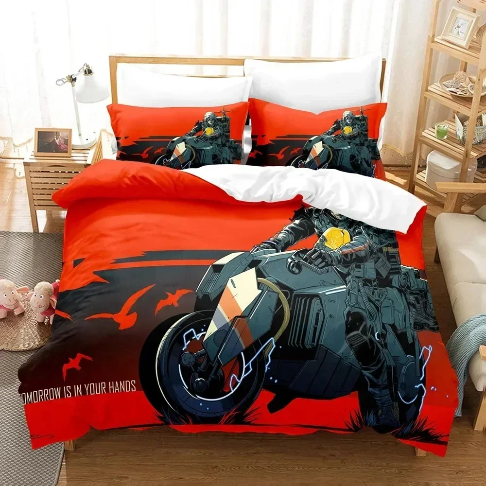 

3D Print Death Stranded Bedding Set Duvet Cover Sheet Printed Bed Set Pillowcase Bed Full Queen King Size Comforter Bedroom