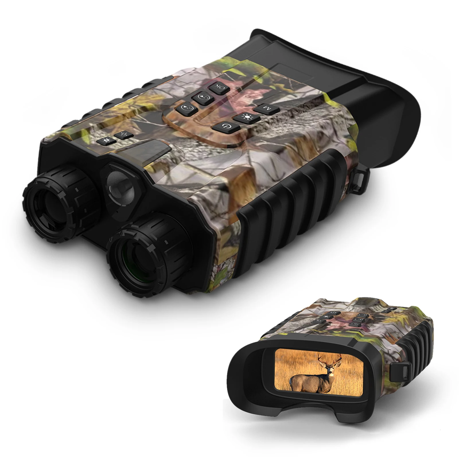 Night Vision Binoculars for Adults with Full Color Night Vision Backlit Buttons 4x Optical Zoom 8x Digital Zoom 250-300m Viewing