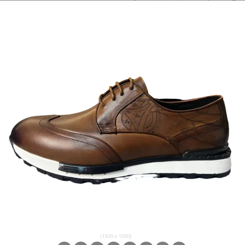 Spring new men's business casual shoes leather British lace-up cowhide Derby shoes fashion men's shoesZapatos Hombre a7