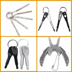 Pince multi-outils Portable, boucle à clé, tournevis, Mini pince, outil multifonction, tournevis