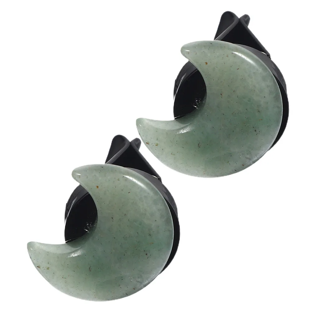 

2Pcs Stylish Moon-Shaped Car Air Freshener Clips Aroma Vent Diffuser for Car Outlet Decor Interior Accessories