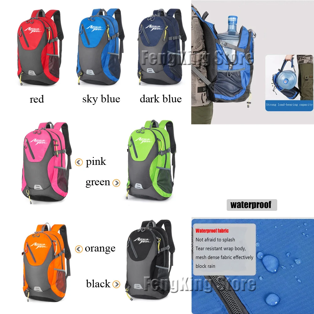 Bolsa de montanhismo esportes ao ar livre para homens e mulheres, mochila de viagem de grande capacidade, Honda CRF1100L África Twin Adventure