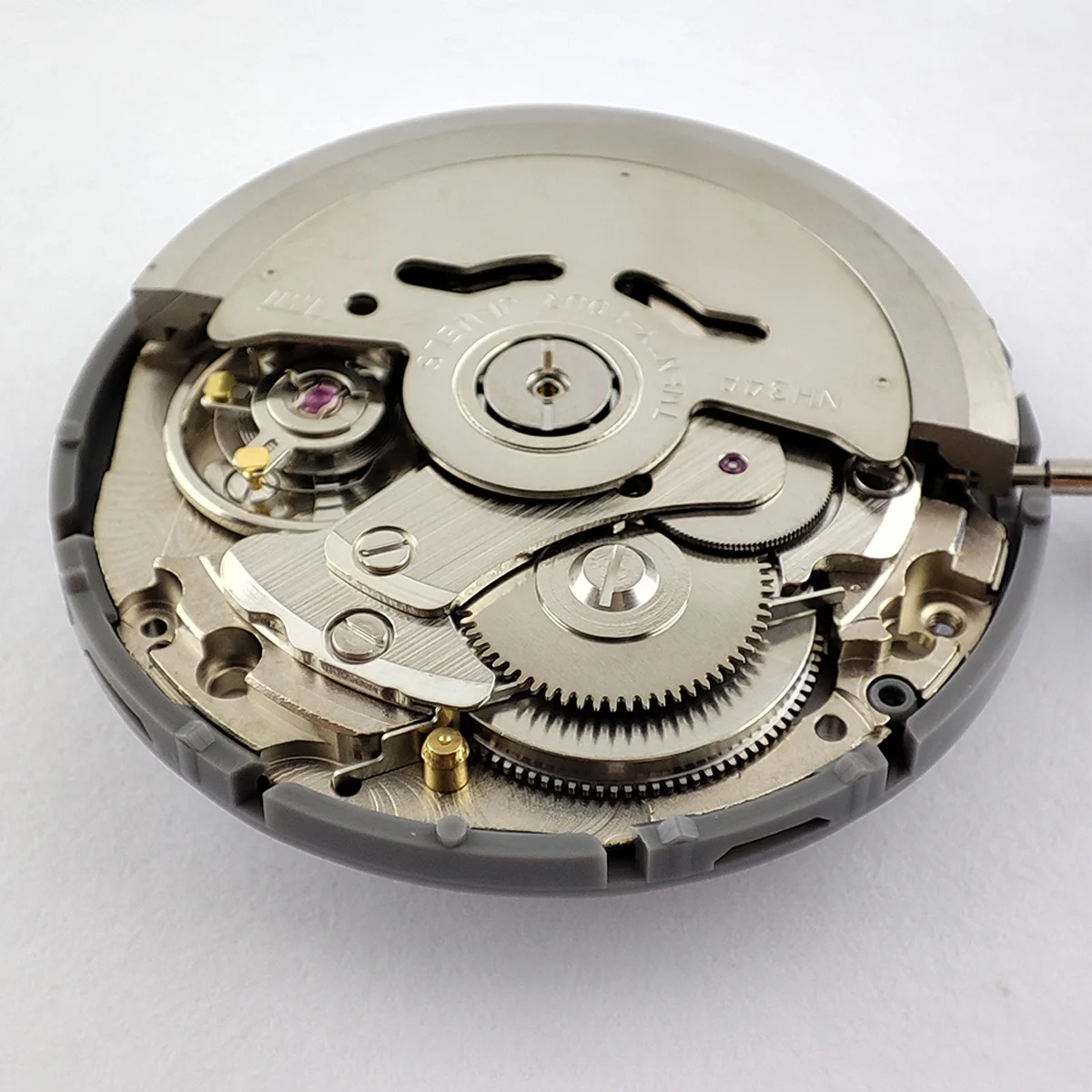 GMT NH34 기계식 무브먼트 블랙 데이트휠 크라운 3.0/3.8 수정 NH34A 자동 메커니즘 24시간 바늘