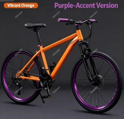24 26 Inch 21‑Speed Adult Mountain Bike Shock‑Absorbing Off‑Road Bicycle for Daily Commute and Light Off‑Road Riding