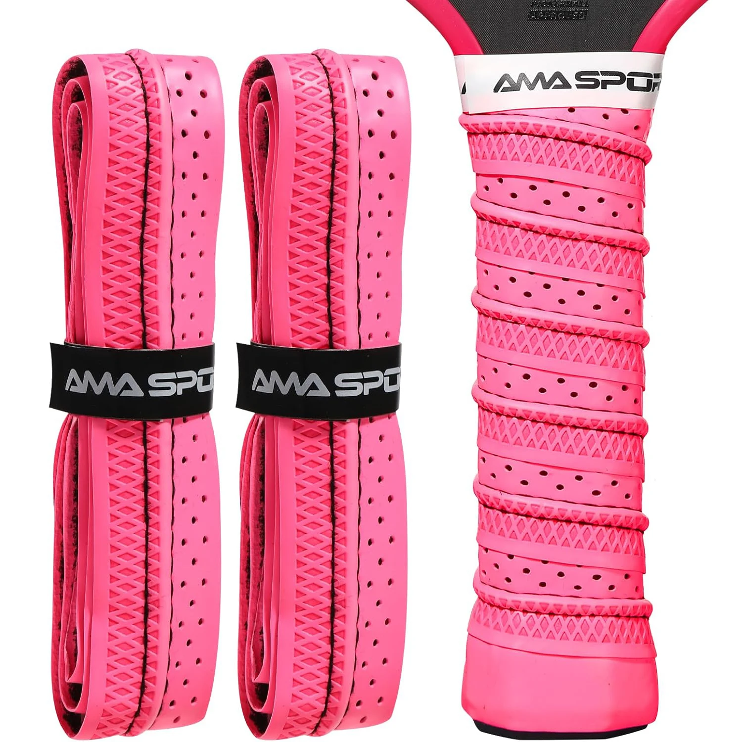 AMASPORT Pickleball Paddle Grip Tape 2Pack Pickleball Overgrip Vervanging Grip Wrap voor Pickleball Rackets Anti-Slip Grip Ridge