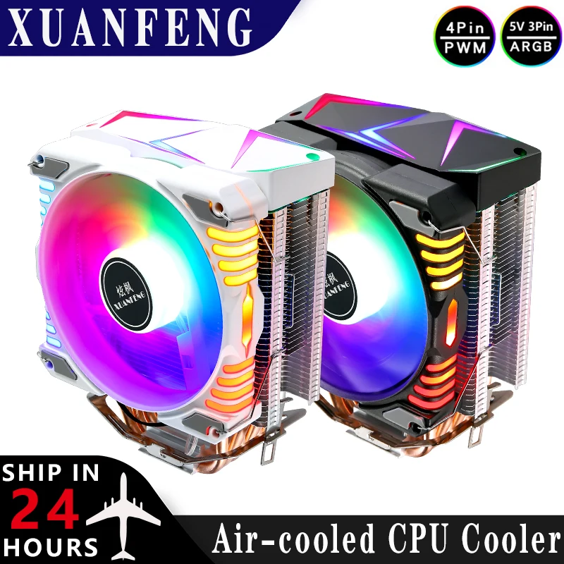 

Cpu Fan x79 x99 Cooler PC ARGB 120mm fan 4Pin/PWM Tower Type Radiator 4/6 Heat Pipe install LGA115x 2011 2066 1200 1700 AM3 AMD