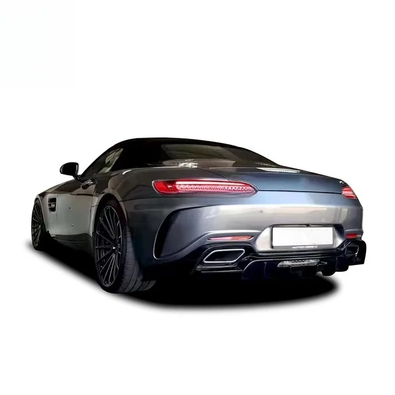 New Arrival Fiberglass Material PD Style Car Body Kit for Bendz GT C190 Front Bumper Assembly Rear Spoiler Bodykit