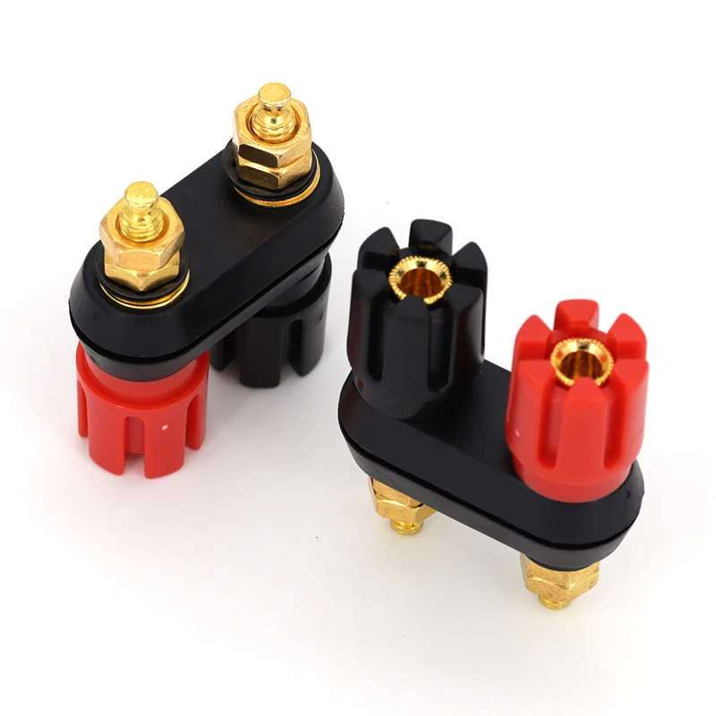 Banana Plugs Couple Terminals for Couple Red and Black Connector Amplifier Terminal Binding Post Speaker Plug Jack