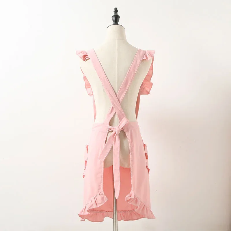 Celemek Lengan Anti-kotor dan Celemek Minyak Celemek Memasak Kelas Atas Celemek Dapur Putri Lucu Tipis Wanita Pakaian Kerja Rumah