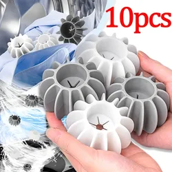 10/1Pc Anti-tangle Clothes Cleaning Ball Silicone Laundry Ball Reusable Washing Machine Stain Removal Hair Catcher Cleaning Tool