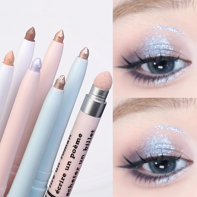 Sternen himmel Perl glanz Lidschatten Stift liegend Seidenraupen Stift dauerhafte natürliche matt schimmernde Eyeliner Augenlid aufhellen Augen Make-up-Tools