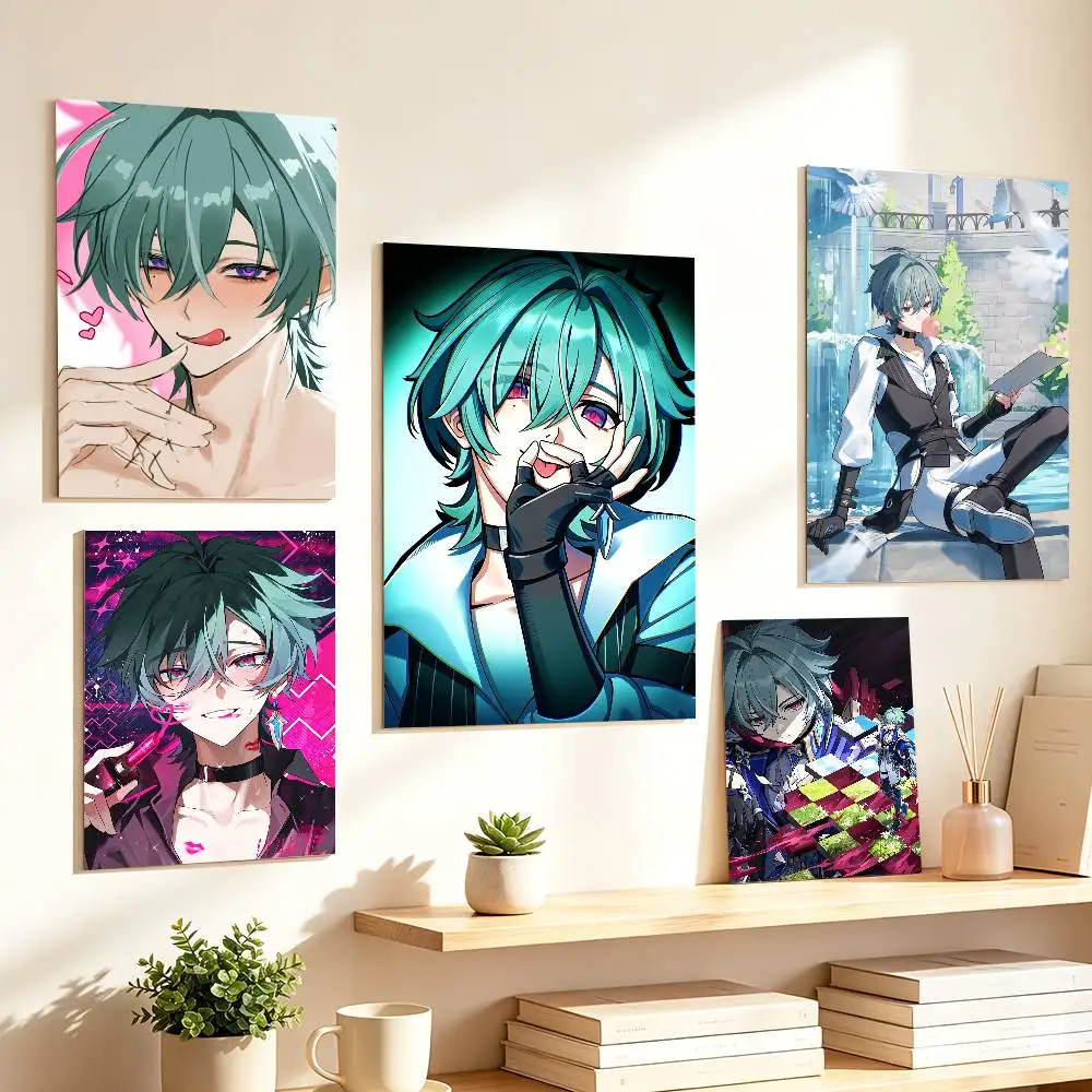 Fantasy L-Lohen Genshin   Poster HD Self Adhesive Waterproof Wall Art Ideal for Home Office Dorm Gift