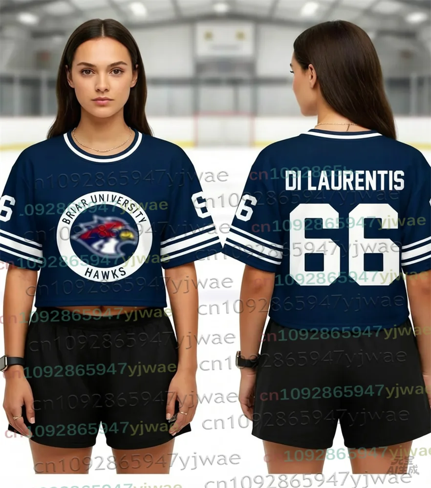 Off-Campus Briar University Hockey-Trikot Graham 44 22 DI LAURENTIS 66 Sport Casual T-Shirt Herren Damen Trikot Top Crop Tee Top – Detail 13