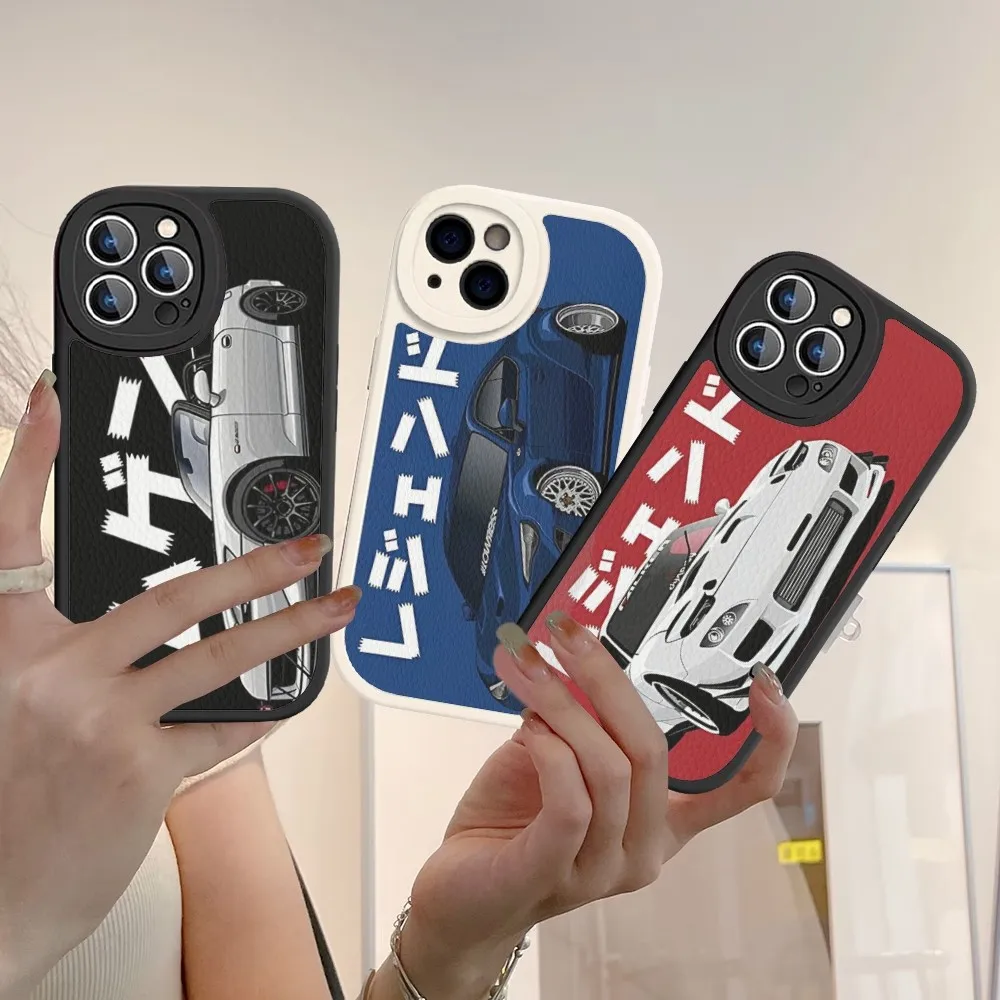 JDM Tokyo Drift Sports Car Phone Case Hard Leather For iPhone 14 13 12 Mini 11 14 Pro Max Xs X Xr 7 8 Plus Fundas