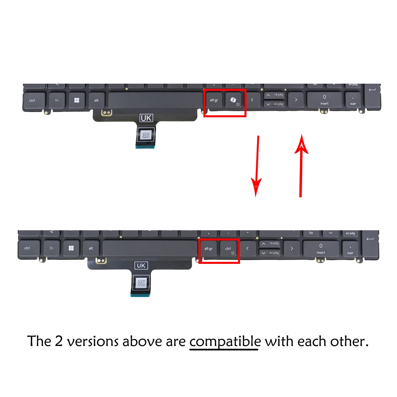 Backlit Laptop Keyboard for Dell Latitude 3540 5520 5521 5530 5531 5540 US UK Canadian French AZERTY Swiss German QWERTZ