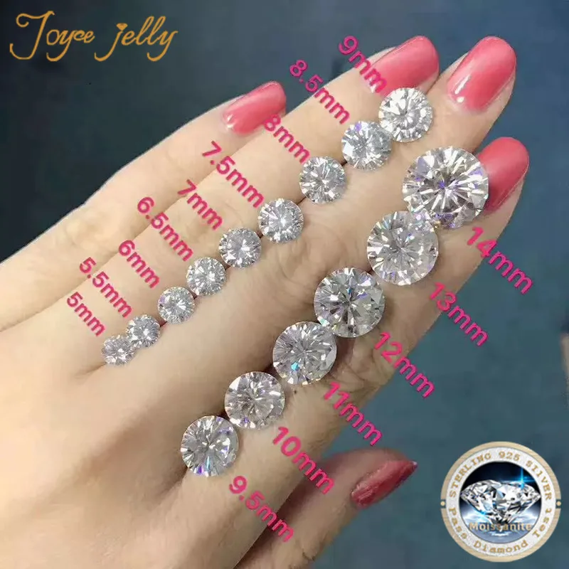 

Real GRA Moissanite Stone 0.1ct/5ct D Color VVS1 Round Loose Gemstones Shining Diamond Wholesale DIY Jewelry Accessories