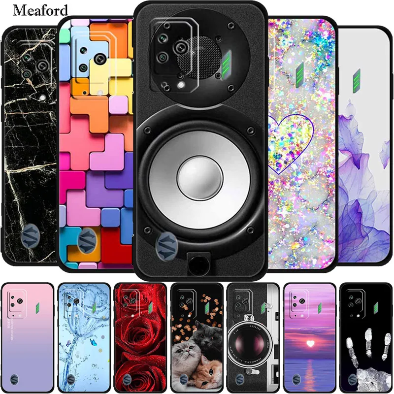 

For Black Shark 5 Pro Case Luxury Bumper Silicone TPU Soft Cover Phone Case For Xiaomi Black Shark 5 Pro Shark5 Coque Cute Cover