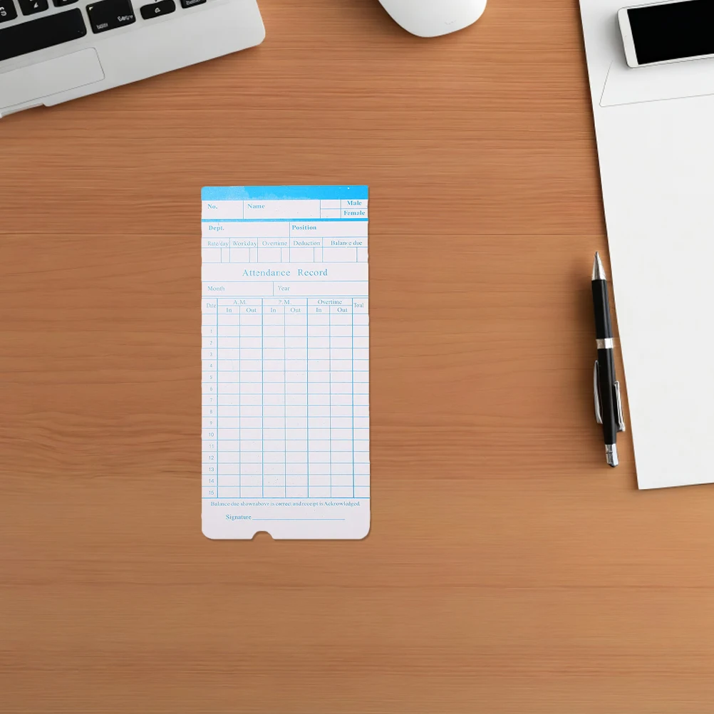 

285pcs Attendance Recording Cards: Double-Sided Timecards For Employees Compatible With Punch Clocks, Weekly Time Sheets For