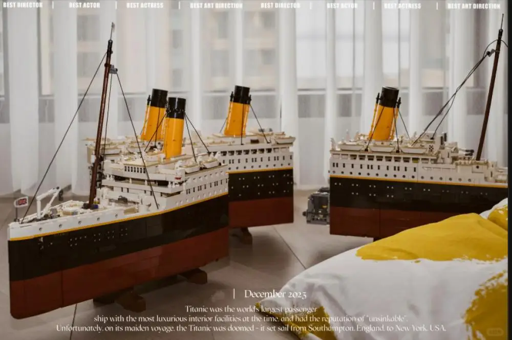 NEW 9090pcs Titanic Large Cruise Boat Ship Steamship Compatible 10294 Bricks Building Blocks KIDS Toys Christmas Gifts in Stock