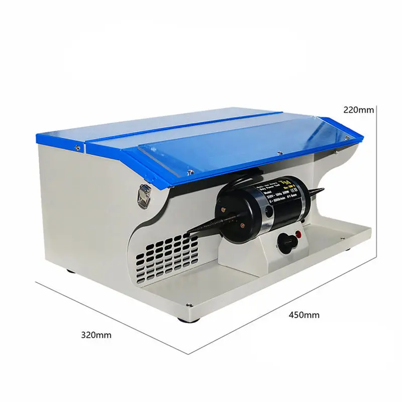 Double head Polishing Buffing Machine Cloth Wheel Polisher with Dust Collector Brench Jewelry Processing Equipment