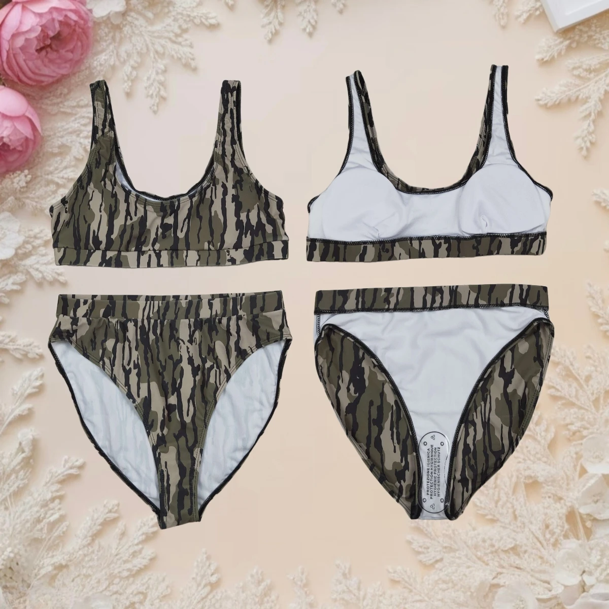 

Sexy Camo Print Female Swimsuit High Waist Bikini Set Adult Women Swimwear Two-pieces Sets Summer Bathing Suit Swim Wear Lady