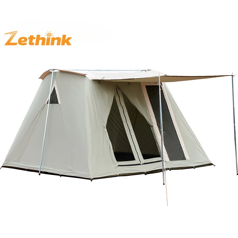 Luxury Retro Camping Tent for Outdoor Family Camping, Vintage Style, Spring Tent with American Design