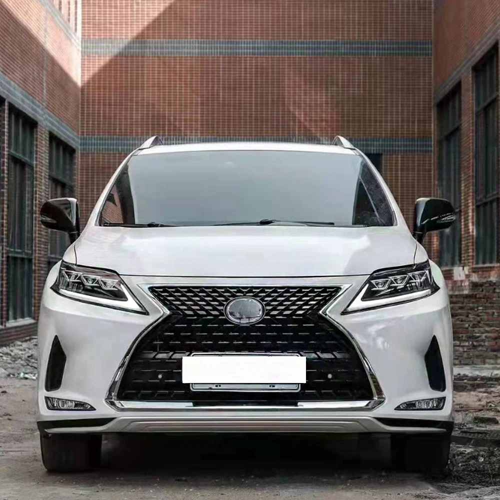 For Lexus RX 2009-2015 upgrade to 2021 model facelift body kit include LED headlight and Front bumper assembly