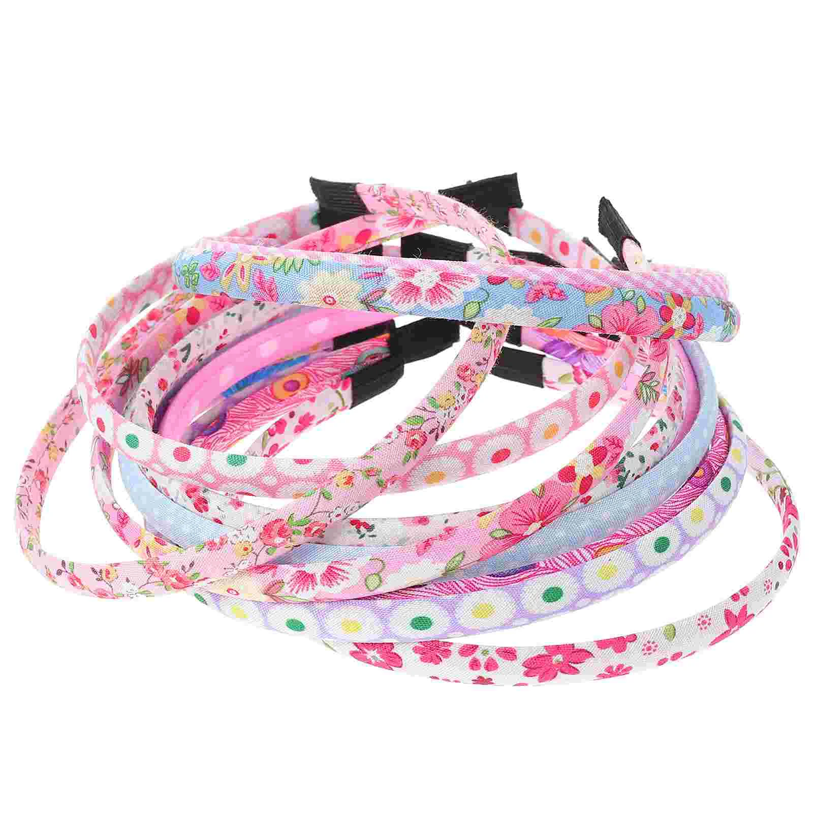 

Children's Cloth Headband Girl Party Hairband Colorful Hoops Festival Haircut Decor Floral Headbands