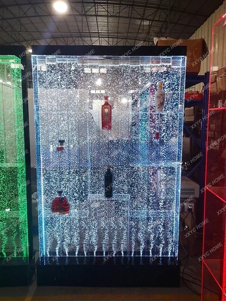 

FGTenda da parete personalizzata per armadietto del vino, schermo a bolle, acquario, soggiorno, grande parete d'acqua,