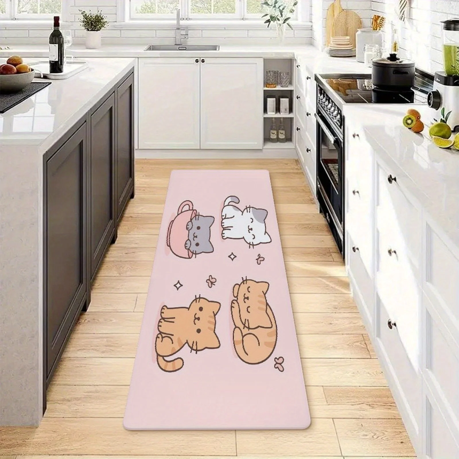 سجادة لطيفة على شكل قطة كرتوني - مراجعة Home Kitchen Bathroom Cleaning وسعره