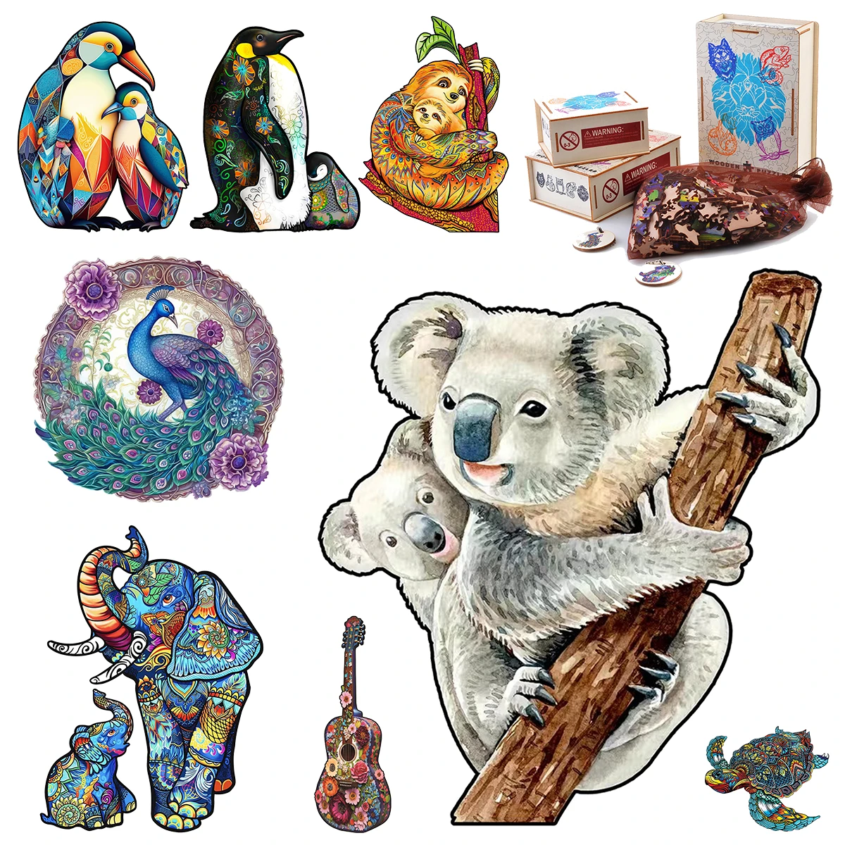 

Family Series Jigsaw Wooden Puzzle Cozy Sloth Irregular Wooden Puzzle Diy Draft For Kids And Adults Gift 3d Puzzle Brain Games