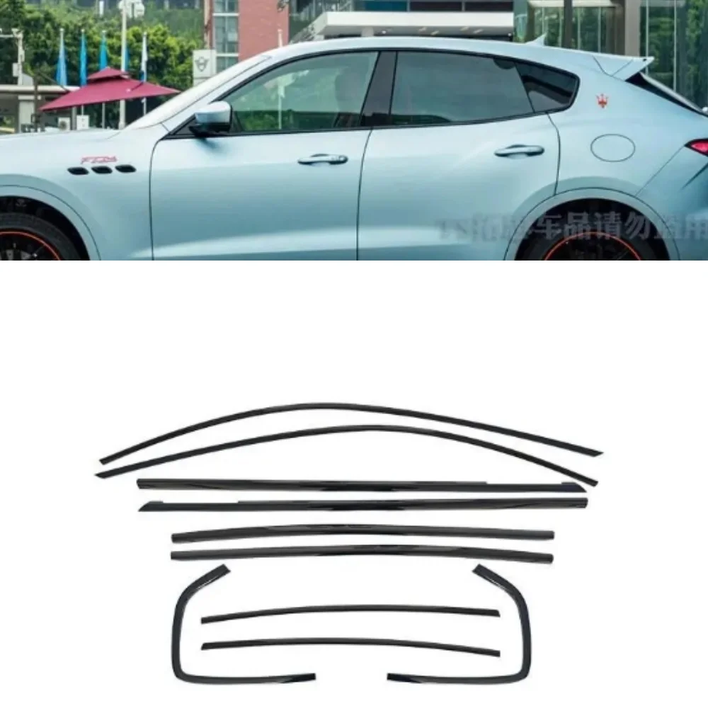 Bright black window trim For Maserati Levante 2016-2023
