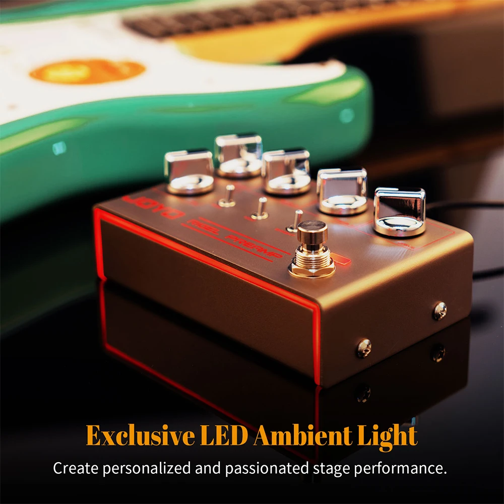 JOYO R-24 RIGLE PREAMP Guitar High Gain Preamp Simulation Pedal 3 Band EQ Overdrive Control Effect with Clean Futuristic Tone view 2
