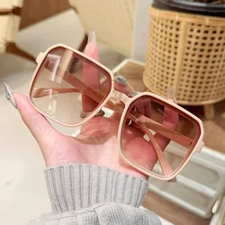 KLASSNUM Large Frame Square Sunglasses Women's Brand Designer Fashion Sun Glasses Lady Outdoor Travel Eyewear UV400Oculos De Sol