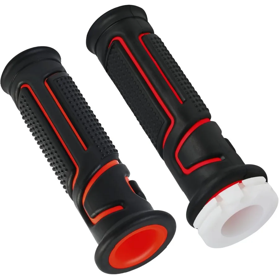 

7 8 Motorcycle Grips Assembly Compatible with 22mm Throttle Tube with 2 Cable mounting Positions 60 Degree Reach Full Throttle