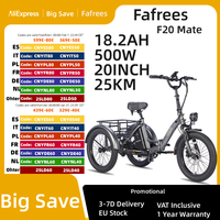 FAFREES F20 Mate Electric Tricycle, 500W Brushless Motor, 48V/18.2Ah Battery, 20*3.0-inch Fat Tires, 25km/h Max Speed, 110km Max