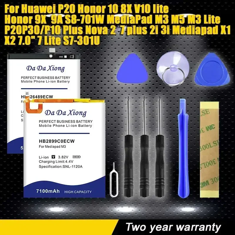 

Новый аккумулятор для Huawei P10 P20 lite P30 P40 PRO Watch 2 LEO-B09 S7-301U Nova 2 Plus 2i 3i 7 Honor S8-701W 8X 9A 9X 10 Lite V10