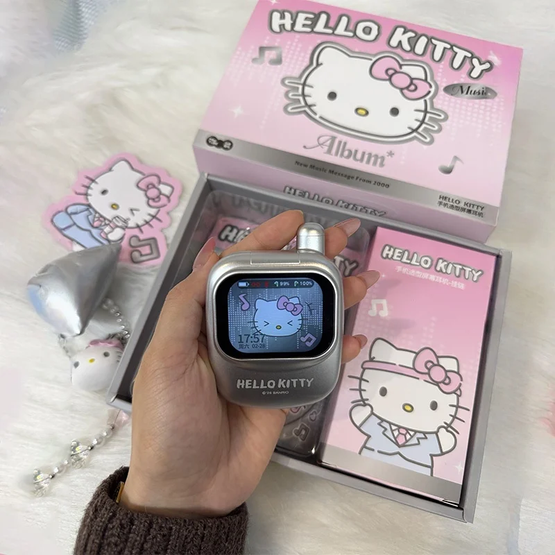 New Genuine Hellokitty Wireless Earbuds Smart Bluetooth In-Ear Headphones With Hifi Sound Noise Cancellation Cute  Girls Toy Gif view 5
