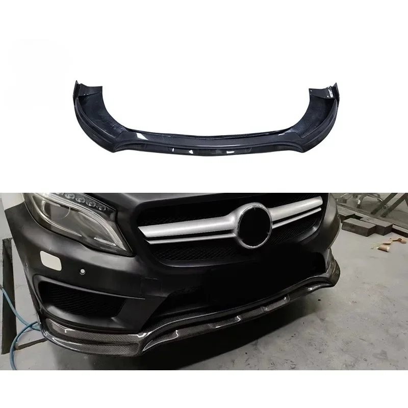 

For Benz Mercedes AMG GLA45 2015-2017 Front Lip Carbon Fiber Front Shovel Chin Front Bumper Automotive Spoiler Body Kits Tr