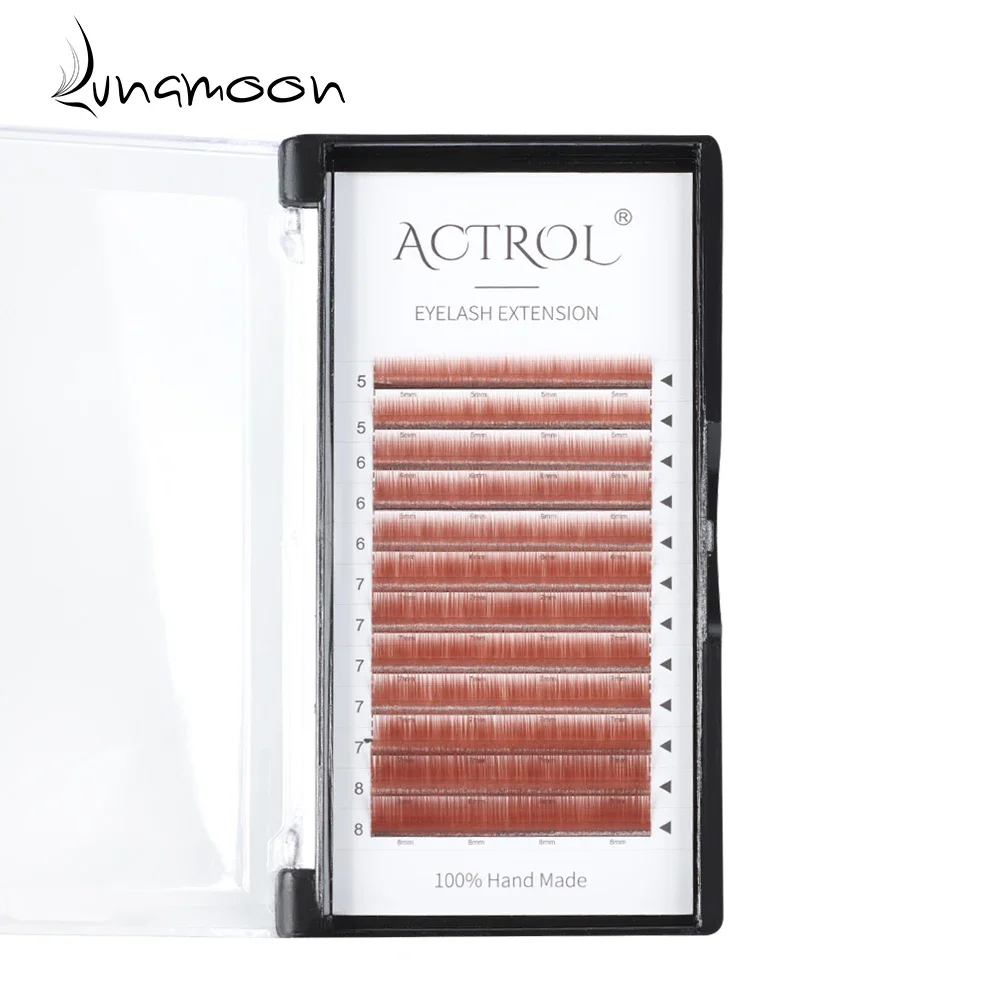 12 Rows Brown Eyebrow Extension 0.07 5/6/7/8mm Makeup Professional False Eyelash Extension Soft Individual Natural For Whosale