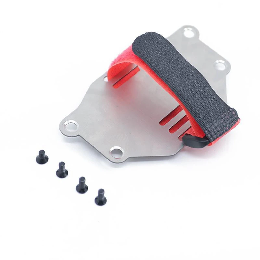 Battery Mounting Plate Tray Metal Battery Expanding Board Holder Relocation for 1:10 RC Crawler -4 Parts