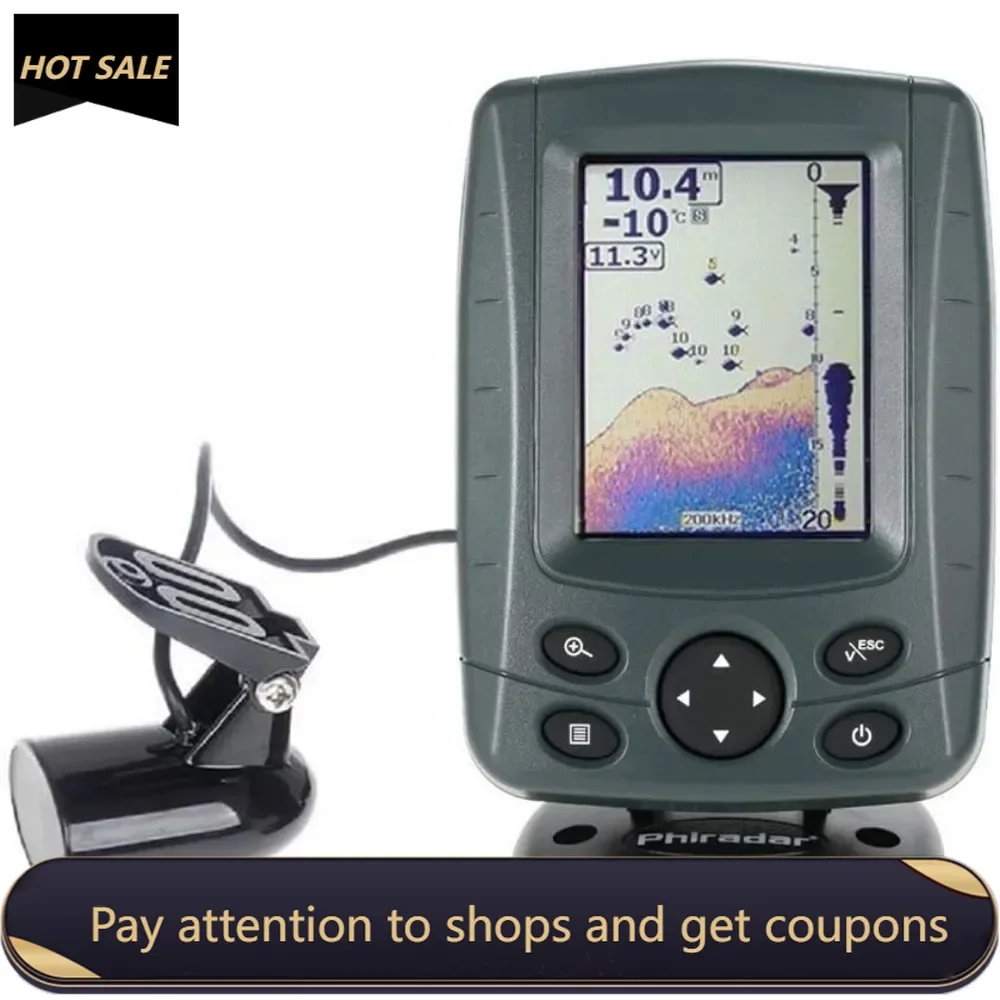 

JOYWEE FF688C 3.5" Color LCD Boat Fish Finder 200KHz/83KHz Dual Sonar Frequency 80M 240ft Detection Muti-language Auto zoom